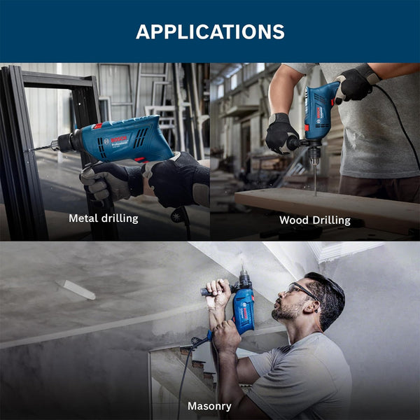 BOSCH IMPACT DRILL KIT GSB600 13MM 600W