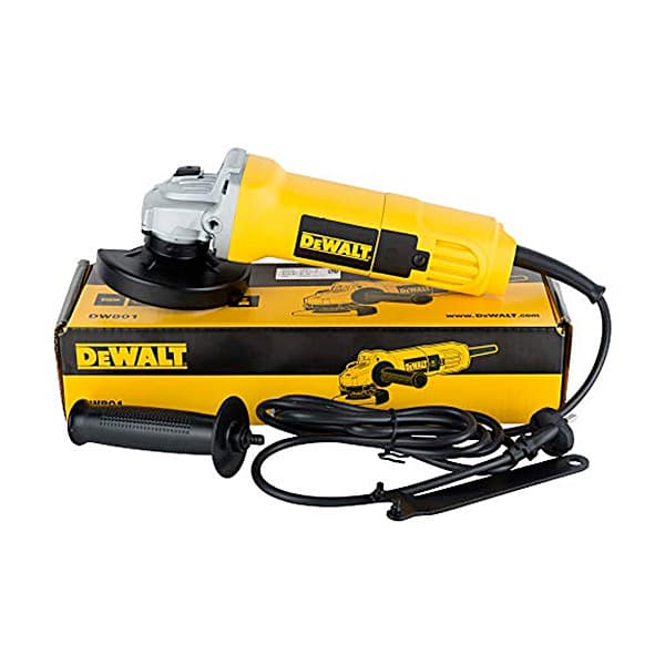 DEWALT DW801 Heavy Duty Angle Grinder 100mm (4-Inch), 850W Electric Grinding Machine with 11000 RPM for Metal Cutting, Grinding and Fabrication Applications
