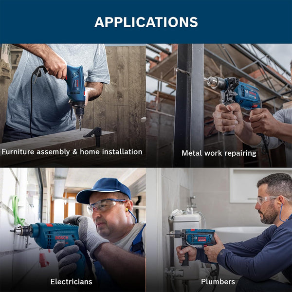 BOSCH IMPACT DRILL KIT GSB10 RE 10MM 500W