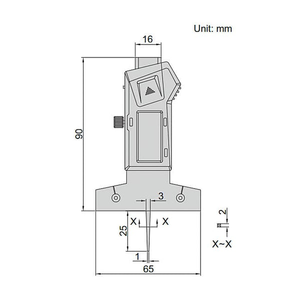 Insize Mini Digital Depth Gauges 0-25mm/0-1Inch 1145-25A | Precision Depth Measuring Instrument