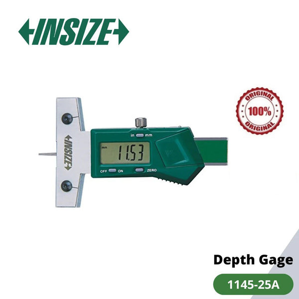 Insize Mini Digital Depth Gauges 0-25mm/0-1Inch 1145-25A | Precision Depth Measuring Instrument