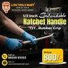 1/2 Inch Drive Extendable Ratchet Handle (72T) with Non-Slip Rubber Grip