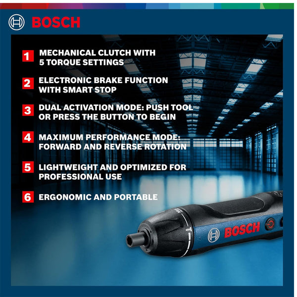 BOSCH CORDLESS SCREWDRIVER KIT GO 2.0 3.6V