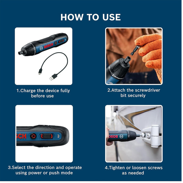 BOSCH CORDLESS SCREWDRIVER KIT GO 2.0 3.6V