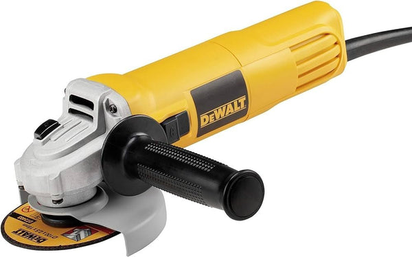 DEWALT DW801 Heavy Duty Angle Grinder 100mm (4-Inch), 850W Electric Grinding Machine with 11000 RPM for Metal Cutting, Grinding and Fabrication Applications