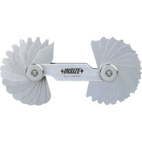 Insize Pitch Gauges (Low Accuracy) 0.4-7mm/4-42TPI 4820-552 | Thread Measuring Gauge