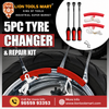 5-Piece Motorcycle & Bike Tire Lever Tool Kit – Heavy Duty Tire Irons with Rim Protectors