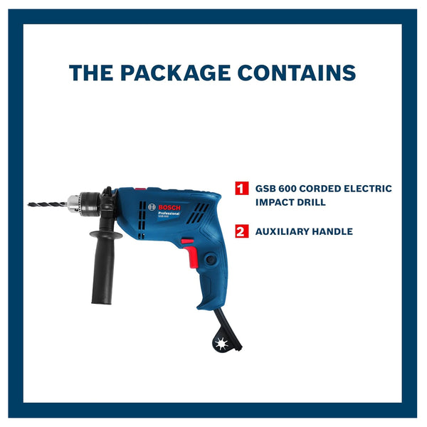 BOSCH IMPACT DRILL GSB 600 13MM 600W