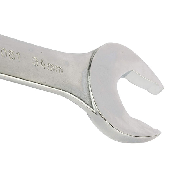 Stanley 72-061 34x36mm Double Open End Jumbo Spanner made from Chrome Vanadium steel with Maxi-Drive™ anti-slip jaws. Ideal for heavy machinery, construction, industrial maintenance, mining, and engineering applications.
