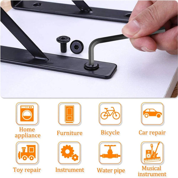 Taparia Allen Key Set KM9V Black Finish | 9 Pcs Metric Hex Key Set
