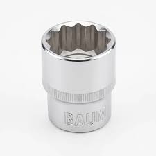 Baum, Baum Art 214, Bi-Hex Socket, 1/2 Inch Drive Socket, 12.7mm Drive Socket, 1/2 Inch Bi-Hex Socket, Bi-Hexagonal Socket, Socket Wrench, Automotive Socket, Mechanical Socket, Workshop Tool, Hand Tool, Fastening Tool, Professional Socket, Maintenance Tool