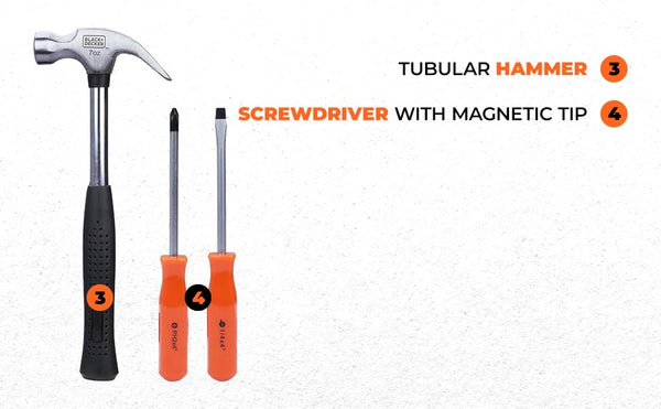 Black & Decker BD75915 5 Pc Tool Set | Compact Home DIY Hand Tool Kit