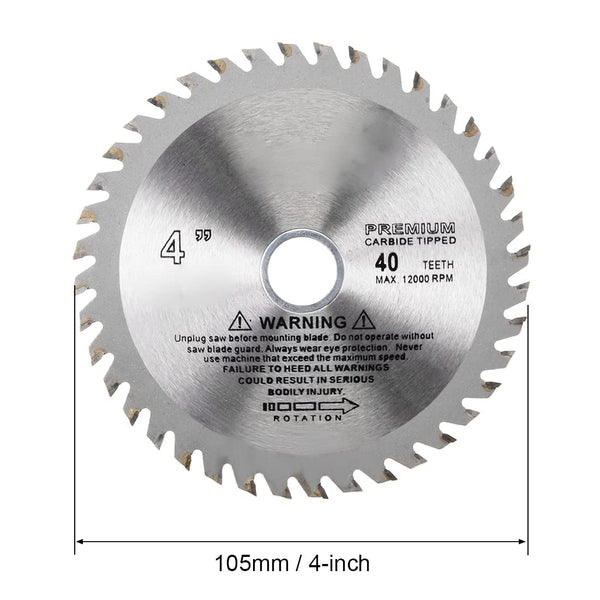 Bullet 4Inch x 40T TCT Saw Blade with Pencil | 110mm Wood Cutting Circular Blade