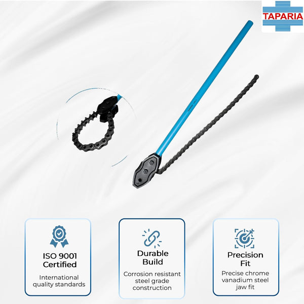 Taparia 36 Inch / 900mm Chain Pipe Wrench CPW 04 | Suitable for Pipe Dia. 100mm