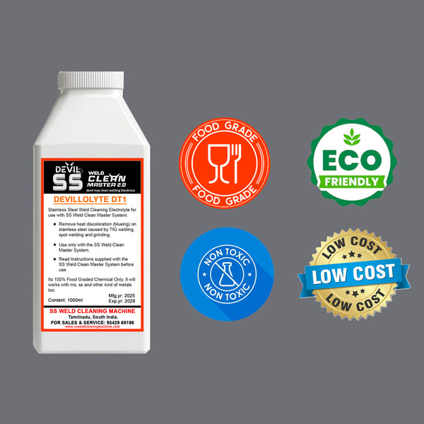 Devillolyte DT1 Advance Stainless Steel Weld Cleaning Chemicals | Devil SS Weld Clean Chemicals
