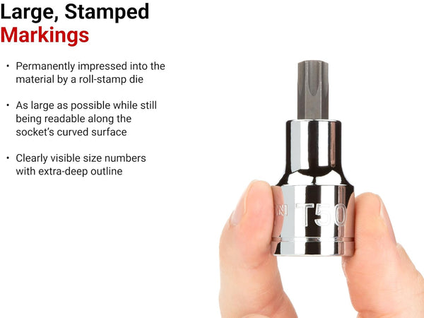 Craftshands 1/2Inch Torx Socket | Heavy Duty Star Bit Socket for Automotive & Industrial Use
