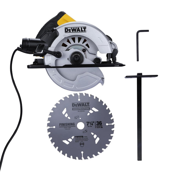 DEWALT DWE561A-IN 1200W Compact Circular Saw, 185mm (7¼-Inch) Electric Wood Cutting Machine for Professional Carpentry, Timber Cutting and Construction Applications