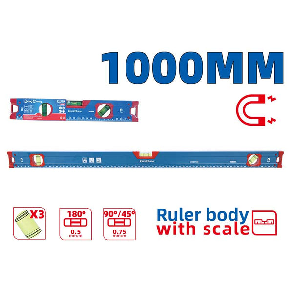 ONGCHENG HD131107 1000 mm magnetic spirit level with ruler scale