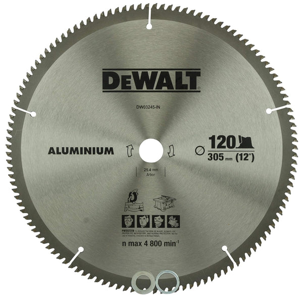 DeWALT 12 x 120T Aluminium Cutting Circular Saw Blade | 10 Inch (254mm) Carbide TCT Blade