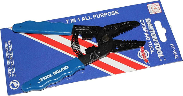 Dayton HT-1042 7 In 1 Crimping Tool | Multi-Function Wire Stripper & Cable Crimper