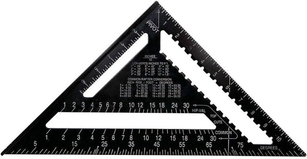 DeWalt DWHT46032-0, 12 inch rafter square, 300mm rafter square, DeWalt speed square, aluminium rafter square, roofing square, carpenter square, rafter layout tool, roofing layout tool, carpentry measuring tool, saw guide square, DeWalt square, rafter measuring tool