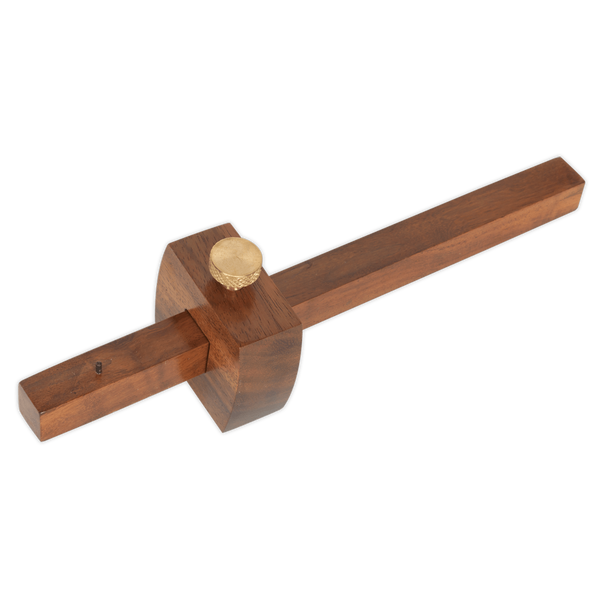 Deewanson Marking Gauge | Knurled Brass Thumbscrew, Polished Hardwood