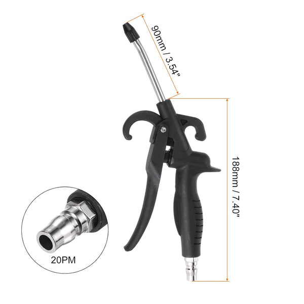 Delta Air Blow Gun 4Inch Black Heavy | Non-Slip Handle, Reinforced Fiberglass Nylon