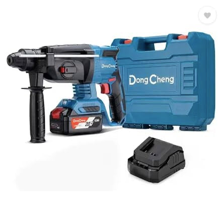 DongCheng DCZC02-26 20V MAX Cordless Brushless Rotary Hammer Drill, 3.1J Impact Energy, 600W Maximum Power Output, 26mm Concrete Capacity and Electronic Anti-Twist Protection