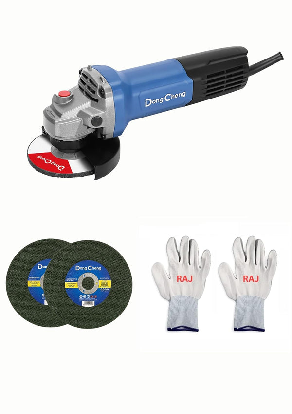 DongCheng DSM21-100B 4-Inch Angle Grinder 900W, 100mm Disc, 13000 RPM, M10 Spindle Thread, Ultra-Slim Body for Metal Grinding and Cutting