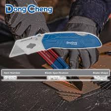 DongCheng HD110406 150mm Heavy-Duty Aluminum T-Model Utility Knife with 6 PCS CK75 Trapezoid Blades