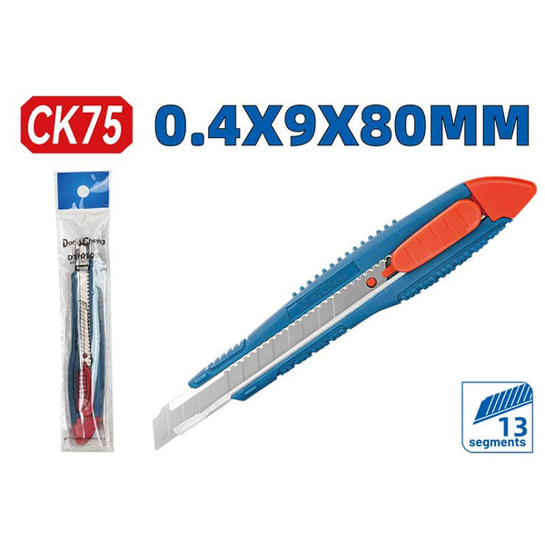DongCheng HD110109 9mm Precision Snap-Off Utility Knife with CK75 High-Carbon Steel Blade