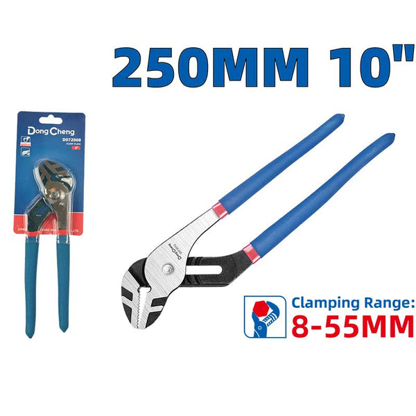 DongCheng HD072010 10-Inch / 250mm Heavy-Duty Water Pump Plier (Max Clamping Open 55mm)