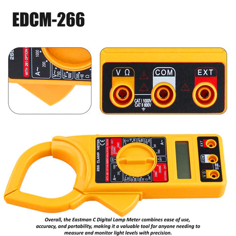 Eastman Digital Clamp Meter EDCM-266 | AC/DC Current Testing Multimeter For Electricians
