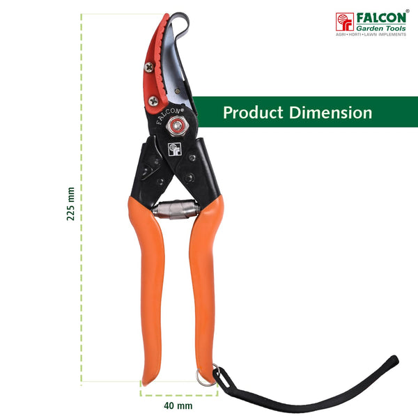 Falcon FCHM-902, Cut & Hold Secateur, Pruning Secateur, Bypass Secateur, Garden Pruning Tool, Pruning Shear, Gardening Tool, Horticulture Tool, Branch Cutter, Plant Pruner, Nursery Tool, Farming Tool, Falcon Secateur