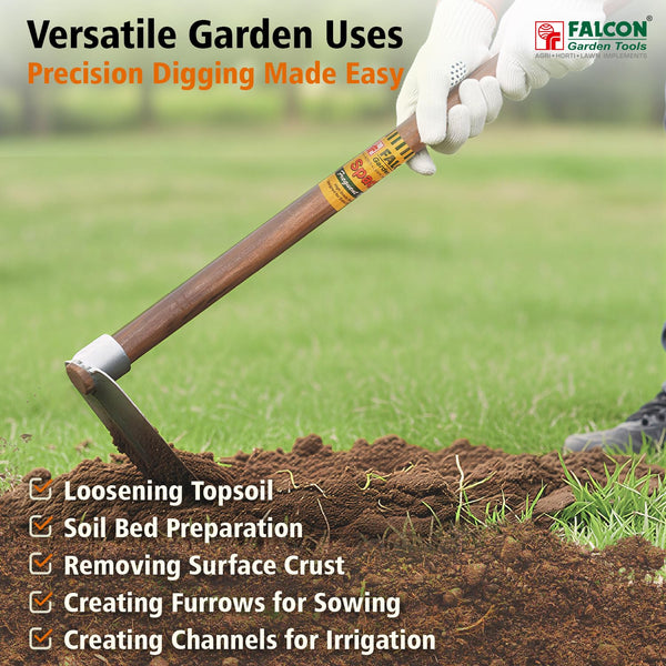 Falcon SPKW-50, Premium Garden Spade, Garden Spade, Wooden Handle Spade, Digging Spade, Soil Digging Tool, Gardening Tool, Agri Spade, Farming Tool, Landscaping Tool, Soil Loosening Tool, Falcon Garden Tools