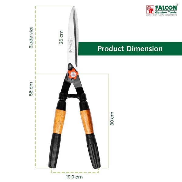 Falcon FHS-888, Falcon hedge shear, Premium hedge shear, 10 inch hedge shear, Hedge trimming tool, Garden hedge cutter, Wooden handle hedge shear, Hardened steel blade shear, Shrub trimming tool, Garden pruning tool, Landscaping tool, Horticulture tool, Gardening tools, Hedge cutter, Plant maintenance tool