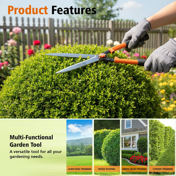 Falcon FHS-999(W), Falcon hedge shear, Premium hedge shear, 10 inch hedge shear, Hedge trimming tool, Garden hedge cutter, Wooden handle hedge shear, Hardened steel blade, Shrub trimming tool, Garden pruning tool, Landscaping tool, Horticulture tool, Gardening tools, Hedge trimming shears, Plant maintenance tool