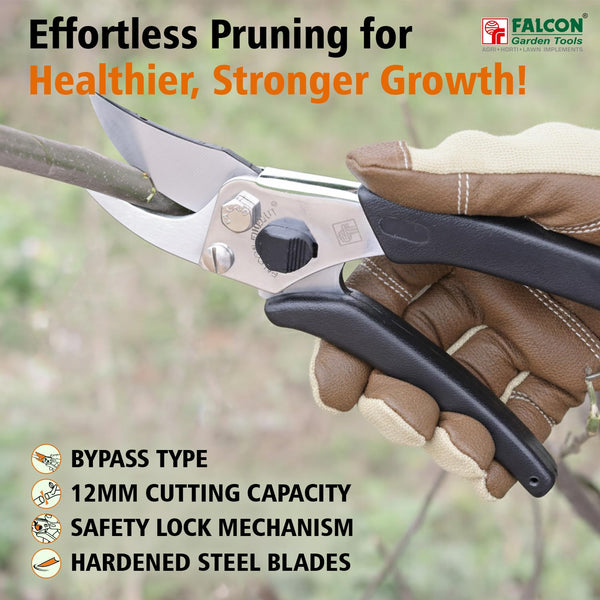 Falcon Finecut, Falcon Pruning Secateur, Bypass Pruning Secateur, Pruning Shear, Garden Secateur, Gardening Tool, Plant Pruner, Horticulture Tool, Plant Pruning Tool, Flower Pruning Tool, Branch Cutter, 200mm Secateur