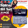 FORCE 11pc 10mm Spline Bit Set (M5-M12) – Professional Automotive Tool Kit