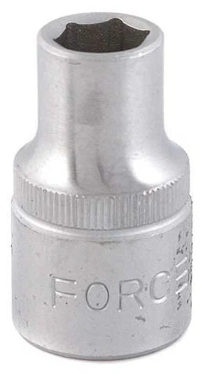 FORCE 1/2 Inch 6PT Flank Socket | Professional Chrome Vanadium Socket