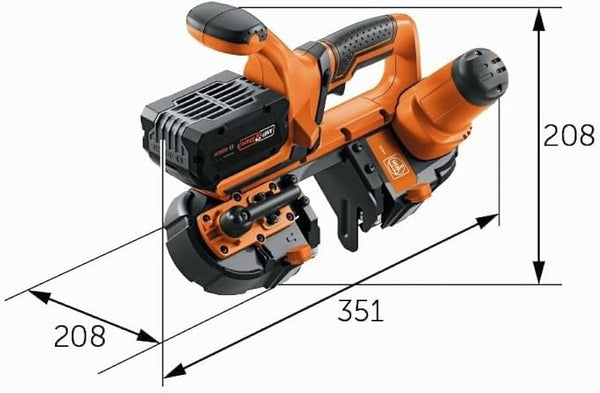 Fein Bandsaw, Fein ABAS 18-63 AS, 71350162000, 18V Cordless Bandsaw, Cordless Band Saw, AMPShare Bandsaw, 18V Bandsaw Set, 2x 8Ah Battery Bandsaw, 63.5mm Cutting Depth, 162 RPM Bandsaw, Metal Cutting Bandsaw, Steel Cutting Saw, Aluminium Cutting Saw, Plastic Cutting Saw, Portable Bandsaw, Professional Bandsaw, BIM Bandsaw Blade, L-BOXX Bandsaw