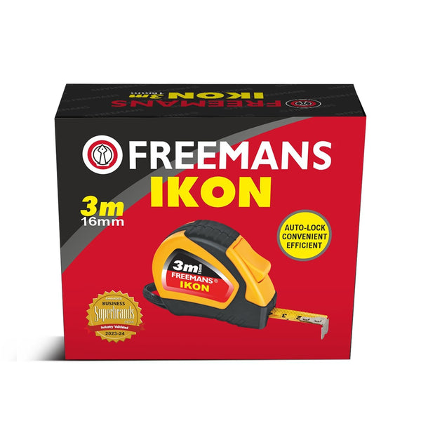 Freemans, Freemans Measuring Tape, Freemans IKON, 3M Measuring Tape, 3M-Z Measuring Tape, 16mm Measuring Tape, Measuring Tape, Tape Measure, Measuring Tool, Multipurpose Measuring Tape, Construction Measuring Tape, Carpentry Measuring Tape, Workshop Measuring Tape, Hand Tools, Lion Tools Mart