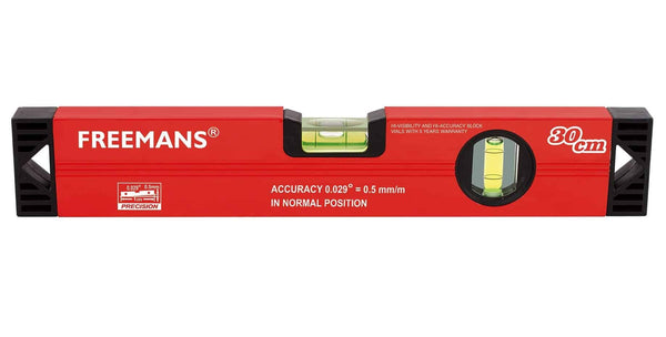 Freemans Magnetic Spirit Level Red (Available Sizes: 1Ft to 2Ft)