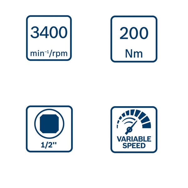 BOSCH CORDLESS IMPACT WRENCH GDS 18V-200 18V