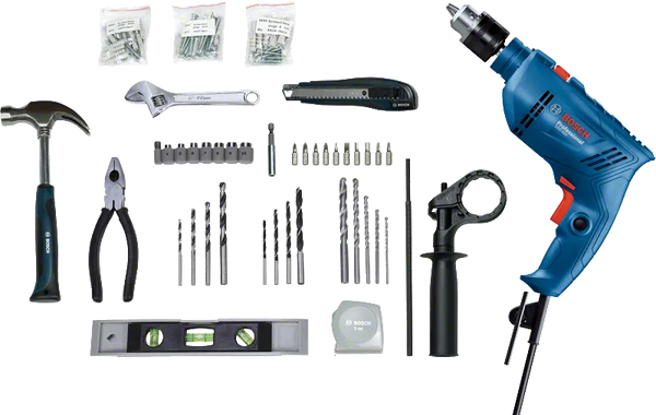 Bosch GSB600 13MM Corded Electric Impact Drill Kit | 600W, 3000RPM