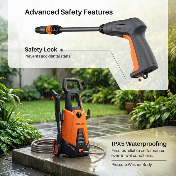 iBELL Wind-66 black and orange high-pressure car washer