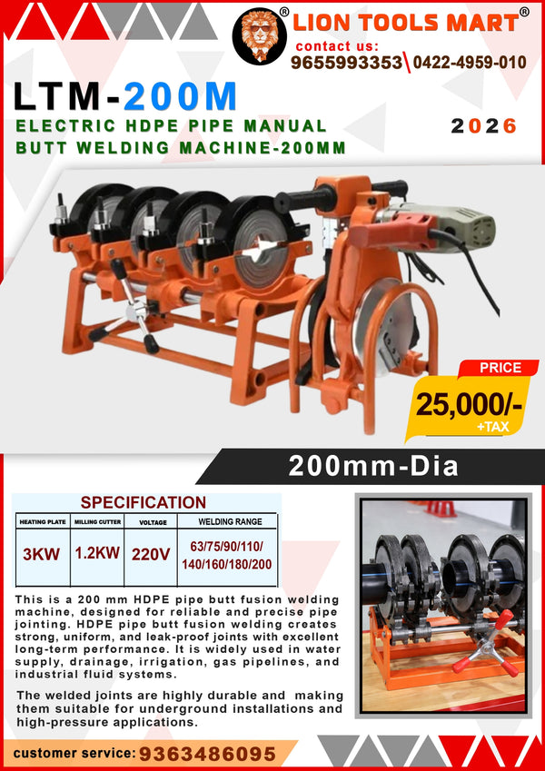 LTM-160M Electric HDPE Pipe Manual Butt Welding Machine