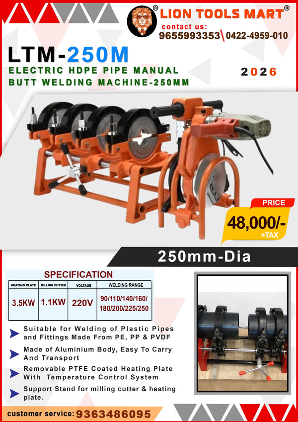 LTM-160M Electric HDPE Pipe Manual Butt Welding Machine