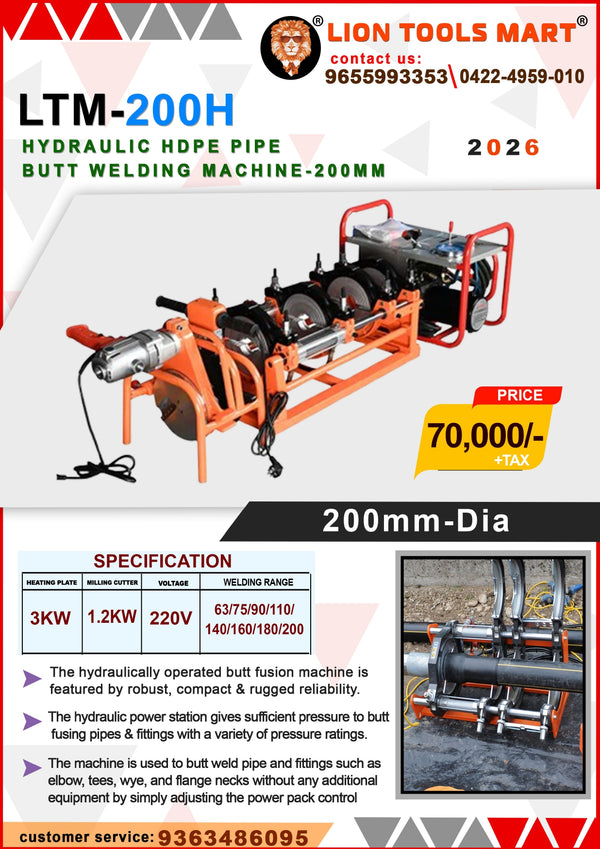 LTM-160M Electric HDPE Pipe Manual Butt Welding Machine