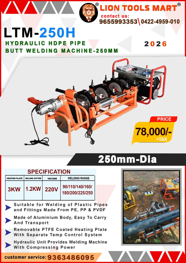 LTM-160M Electric HDPE Pipe Manual Butt Welding Machine